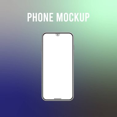 Gerçekçi bir akıllı telefon modeli. Gradyan arkaplanda izole edilmiş cep telefonu vektörü