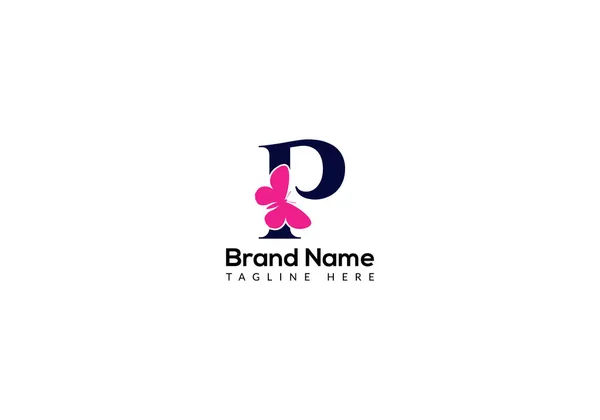 Abstrato Letra Moderna Inicial Borboleta Lettermarks Logotipo Design —  Vetores de Stock