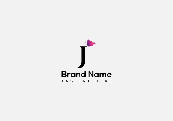 Abstrato Letra Moderna Inicial Borboleta Lettermarks Logotipo Design — Vetor de Stock
