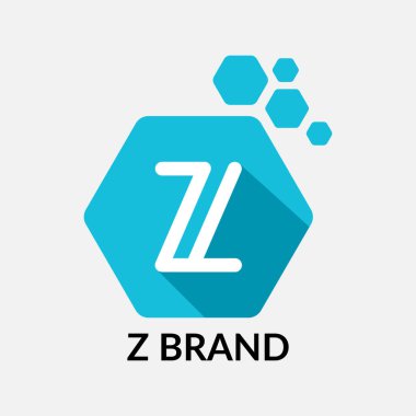 Soyut Z harfi modern ilk harf logo tasarımı
