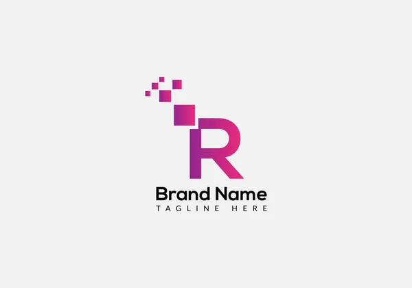Abstract Letter Modern Initial Tech Lettermarks Logo Design — Vettoriale Stock