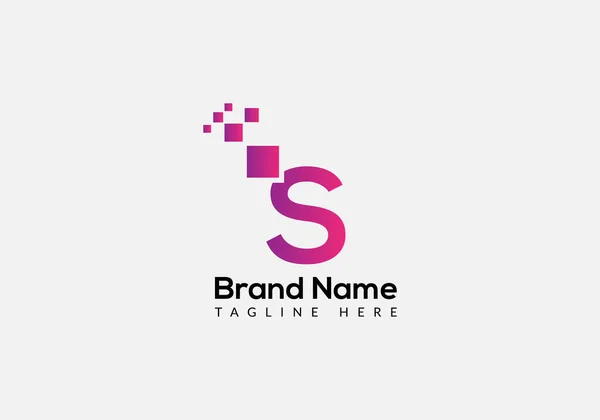 Abstract Letter Modern Initial Tech Lettermarks Logo Design — Vetor de Stock
