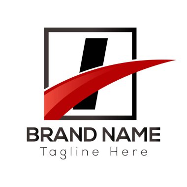 Soyut I harfi modern harf işaretleri logo tasarımı