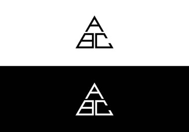 Soyut ABC harfi modern başlangıç harfleri logo tasarımı