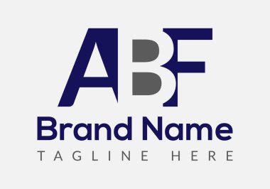 Abstract ABF letter modern initial lettermarks logo design clipart