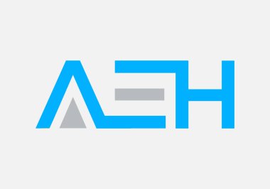 Soyut AEH harfi modern ilk logo tasarımı
