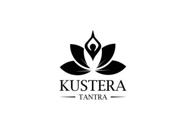 Kustera Abstract yoga lotus flower emblem logo design