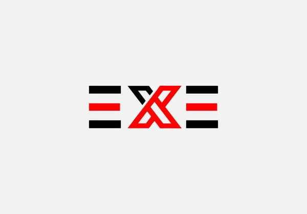 stock vector Abstract E X E letter marks minimalist logo design