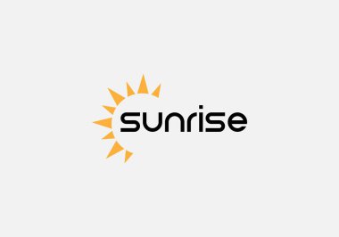 Sun Rise Abstract emblem logo design