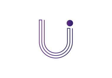 Abstract U letter modern minimalist logo design