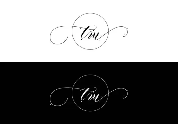 stock vector Abstract TM letter initial lettermarks logo design