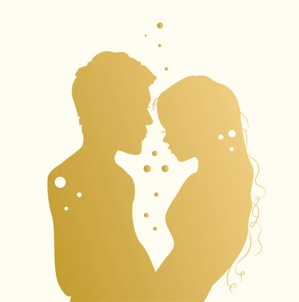 Весільна Романтична Запрошення Наречений Наречений Церемонії Одруження Векторні Ілюстрації — стоковий вектор