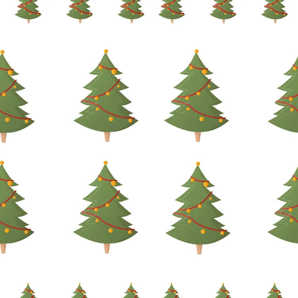 Χριστουγεννιάτικο Δέντρο Από Λευκές Δαντέλες Νιφάδες Χιονιού Αστέρι Της Βηθλεέμ — Διανυσματικό Αρχείο