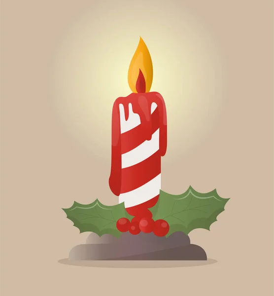 Cartão Natal Com Velas Visco Simbolizando Advento Ilustração Feriado — Vetor de Stock