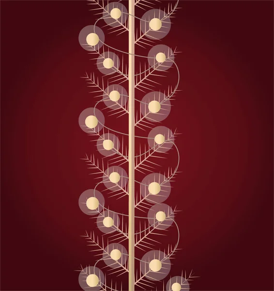 Vánoční Stromek Zářícím Věncem Ilustrace Slavnostní Útulnou Atmosférou — Stockový vektor