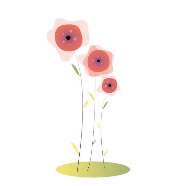 Άνοιξη Ανθισμένα Λουλούδια Μπουκέτο Άνθος Κλαδιά Φύλλα Διάνυσμα Σχεδιασμός Εικονογράφηση — Διανυσματικό Αρχείο