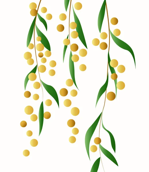 Herbal Minimalist Modern Vector Banner Hand Painted Plants Branches Leaves — Stock Vector
