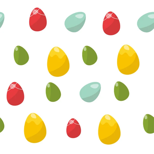 Modèle Pâques Avec Des Œufs Colorés Modèle Pâques — Image vectorielle