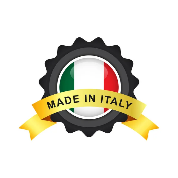 Made Italy Emblem Badge Label — Vettoriale Stock