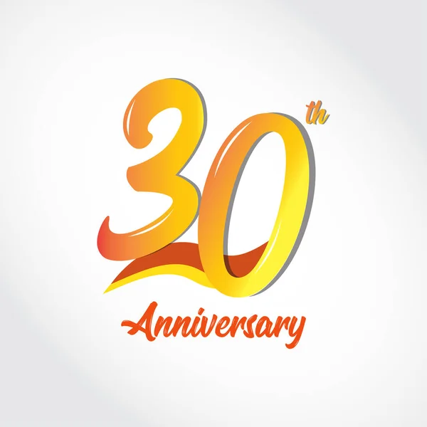 30Th Anniversary Celebration Template Vector Illustration — Stockvector