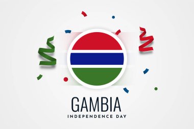 Gambia Independence day celebration illustration template design. Vector
