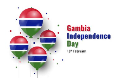 Gambia Independence day celebration illustration template design. Vector