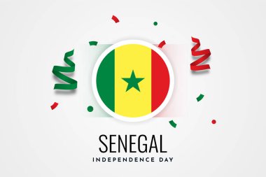Senegal independence day celebration illustration template design. Vector