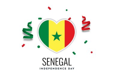 Senegal independence day celebration illustration template design. Vector
