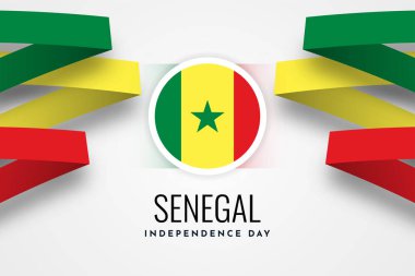 Senegal independence day celebration illustration template design. Vector