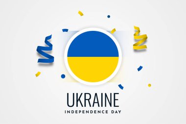 Ukraine independence day celebration illustration template design