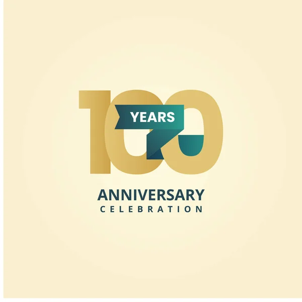 100 Jaar Jubileum Logo Template Ontwerp — Stockvector