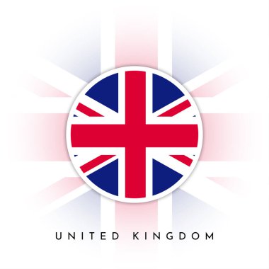 Flag of United Kingdom, round vector illustration