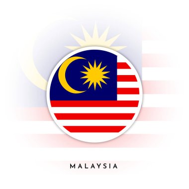 Flag of Malaysia, round vector illustration