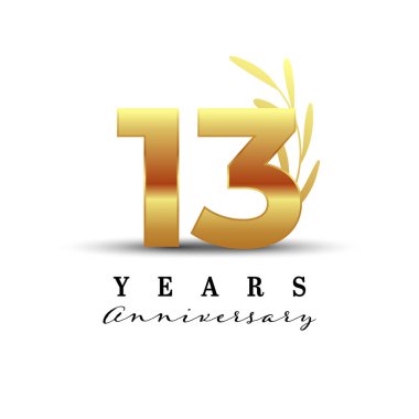 13 Years Anniversary Celebration illustration template design