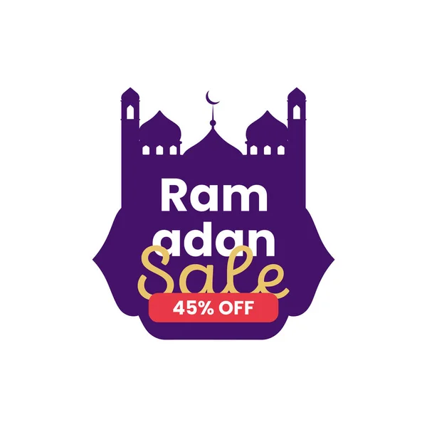 Ramadán Prodejní Štítek Speciální Sleva Šablony Design — Stockový vektor