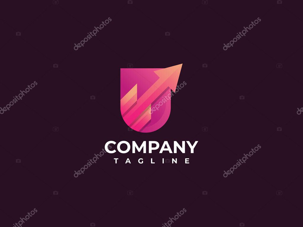 Abstract business logo icon design template with arrows