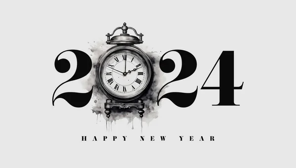 2024 Happy New Year Design — Stock Vector