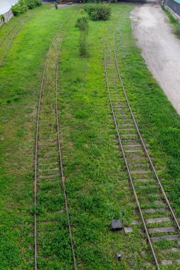 Kullanılmayan ya da nadiren kullanılan demiryolu raylarının genel görünümü kısmen yemyeşil çimen ve bitki örtüsüyle kaplıdır..