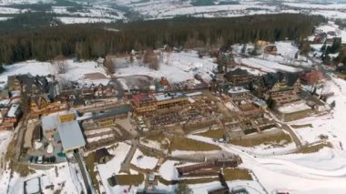 A beautiful aerial view of Gubalowka Mountain in Zakopane. High quality 4k footage