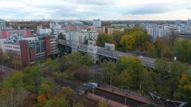 Aerial View of Jerusalem Avenue in Warsaw, Poland. High quality 4k footage