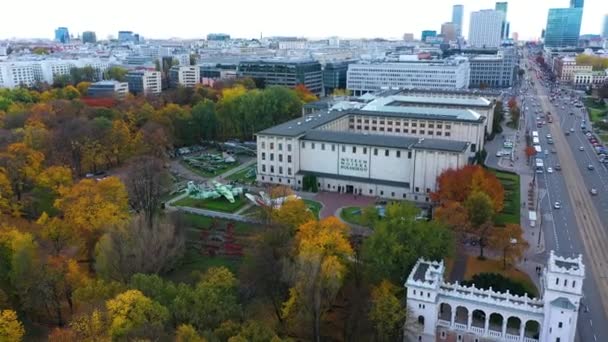 Aerial View Polish Army Museum Warsaw Poland Capital High Quality — Vídeo de stock