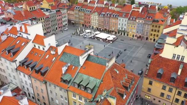 波兰华沙古城的空中景观 高质量的4K镜头 — 图库视频影像