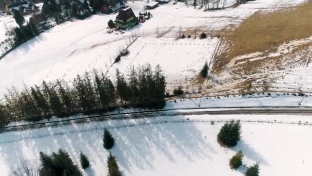 Beautiful Aerial View Gubalowka Mountain Zakopane High Quality Footage — Vídeo de stock
