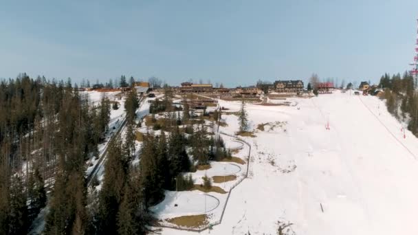 Beautiful Aerial View Gubalowka Mountain Zakopane High Quality Footage — Stock video