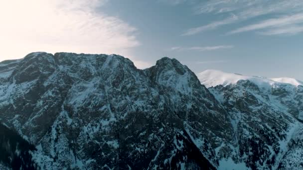 Χειμερινή Εναέρια Άποψη Των Βουνών Tatra Zakopane Όμορφη Πολωνία Υψηλής — Αρχείο Βίντεο