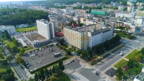Aerial View Kosciuszki Square Summer Beautifull Footage Polish Town High — Video