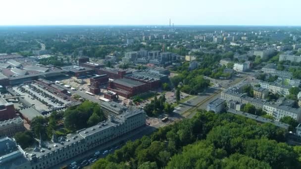 Aerial View Manufaktura Shopping Center Lodz Great Polish Footage High — стокове відео