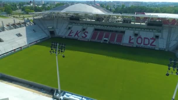 Aerial View Lks Lodz Stadium High Quality Footage — Wideo stockowe