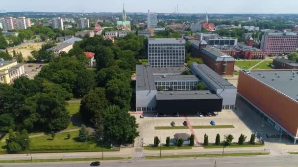 Aerial View Lodz University Technology High Quality Footage — 图库视频影像