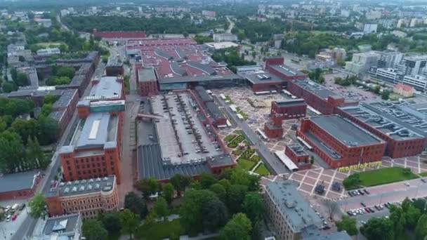 Aerial View Manufaktura Shopping Center Lodz Great Polish Footage High — Vídeo de Stock